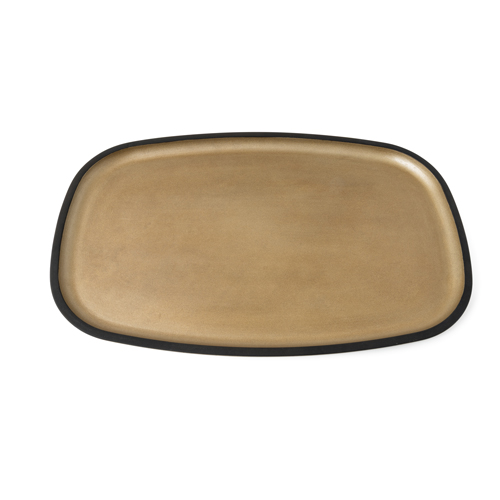 尺1撫角盆 錫面象谷塗