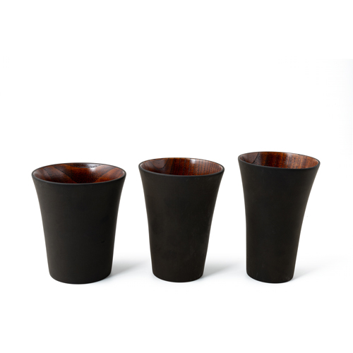 三つ入子カップ 象谷塗