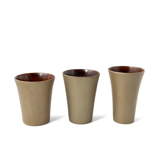 三つ入子カップ 錫塗