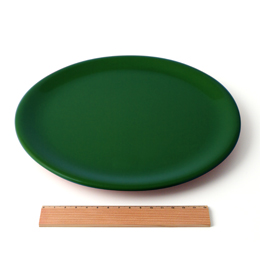 8寸　皿　緑塗