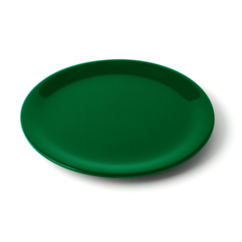 7寸　皿　緑塗