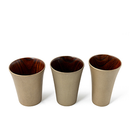 三つ入子カップ 錫塗