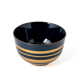 縁起椀　藍×金