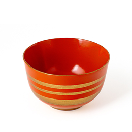 縁起椀　橙×金